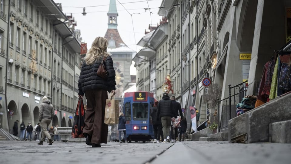 Die Berner Innenstadt während der Weihnachtszeit.