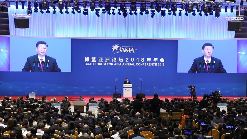 Xi bei seiner Rede an dem Forum.
