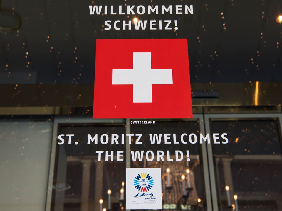 Werbung für St. Moritz