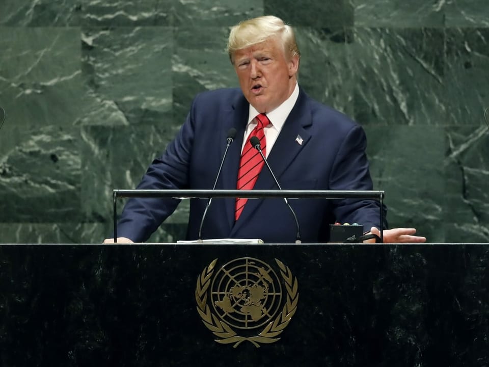 Trump am UNO-Rednerpult