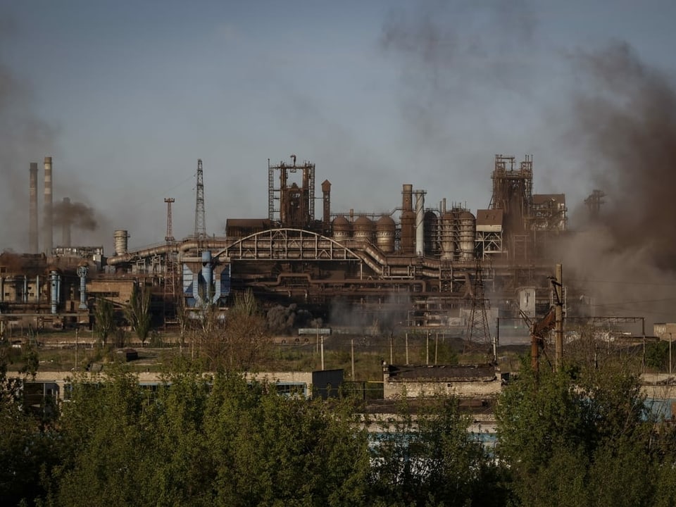 Das Asowstal-Stahlwerk im belagerten Mariupol. 