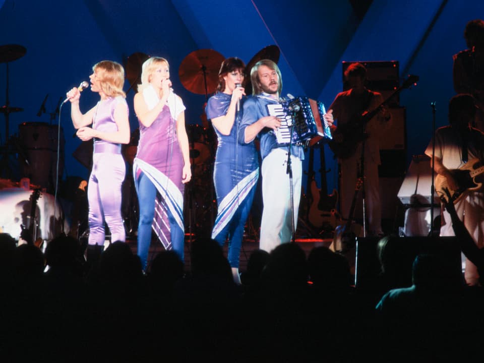 «ABBA in Concert» 1976 auf der Bühne der Wembley Arena
