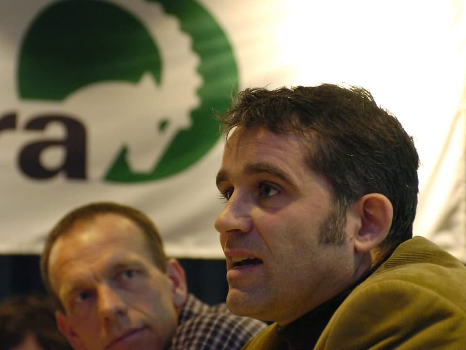 Jans bei einer Medienkonferenz von Pro Natura.