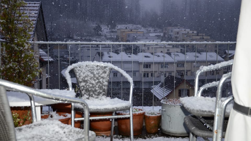 Am Ostersonntag 2015 schneite es in St. Gallen.