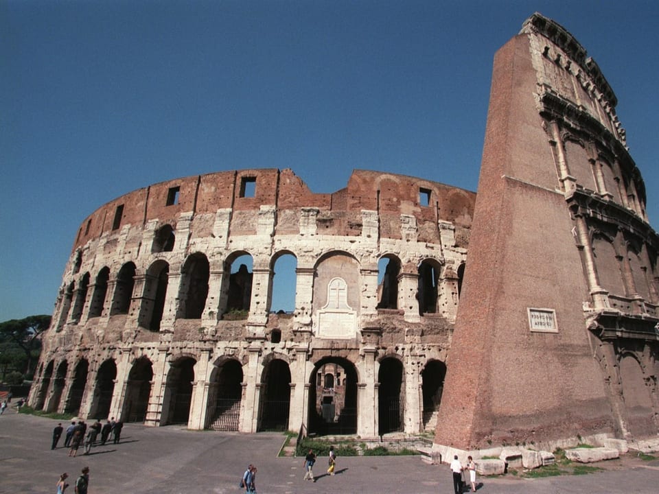 Una vista del Coliseo de Roma