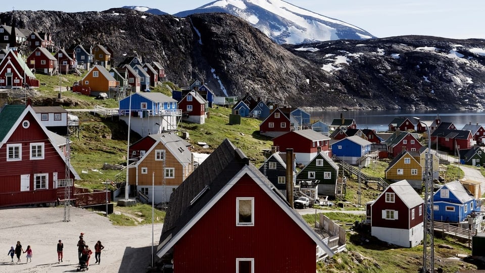 Häuser auf Grönland.