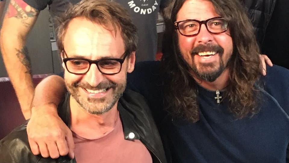 Dave Grohl (rechts) und Dominic Dillier.  