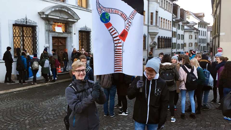 Am 18. Januar 2019 hat der Klimastreik das Solothurner Rathaus erreicht. 