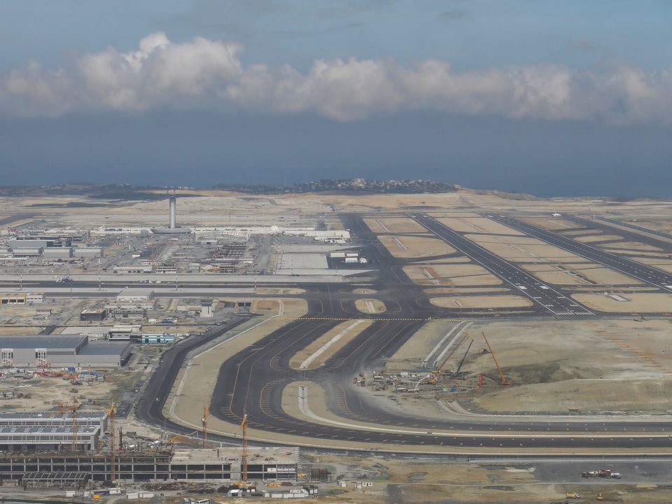 Luftaufnahme des Flughafens