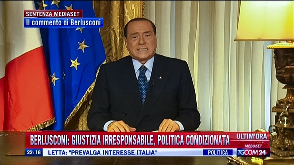 Berlusconi in televisione.