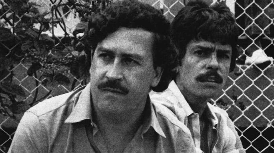 Escobar mit einem Bodyguard 1983