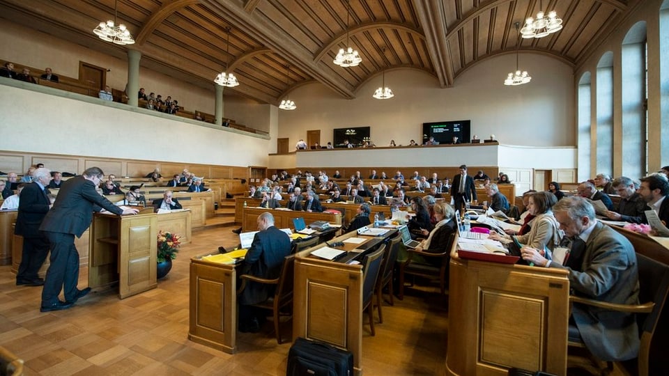 Blick in den Saal des Berner Kantonsparlaments.