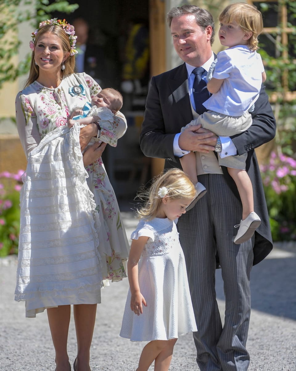 Schwedische Königsfamilie mit Kindern