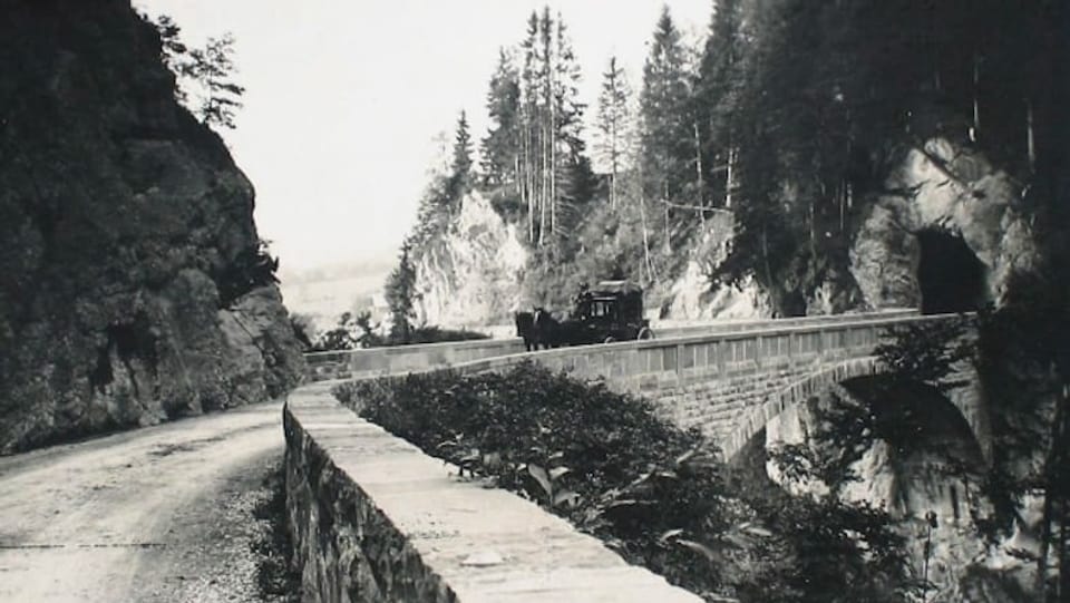 Postkarte mit der Chlusstaldenbrücke aus dem Jahr 1925.