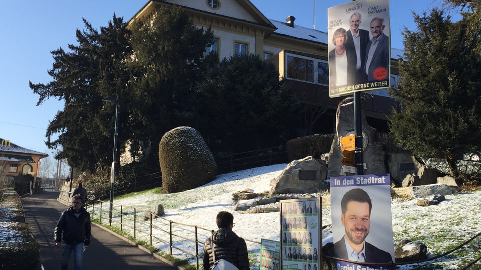 Wahlplakate in Liestal