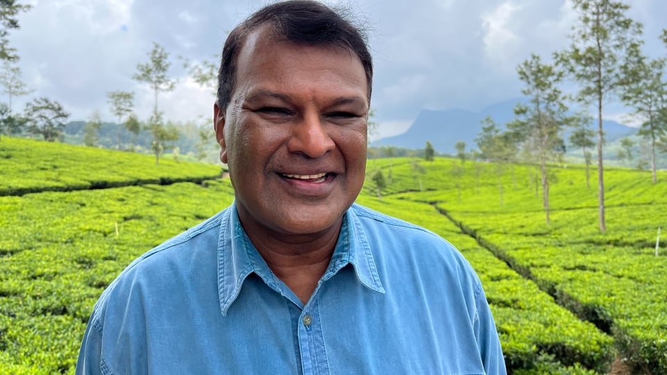 Roshan Rajadurai, Chf einer Teeplantage und Vorsitzender des Planzer-Verbands von Sri Lanka.