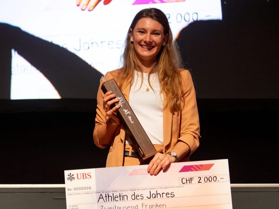 Ajla Del Ponte wurde von Swiss Athletics ausgezeichnet.