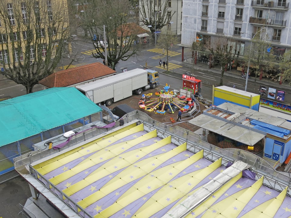 Blick auf den Neumarktplatz in Biel.