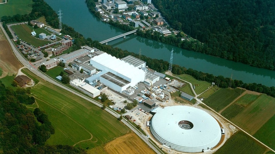 Luftaufnahme vom Paul Scherrer Institut in Villigen
