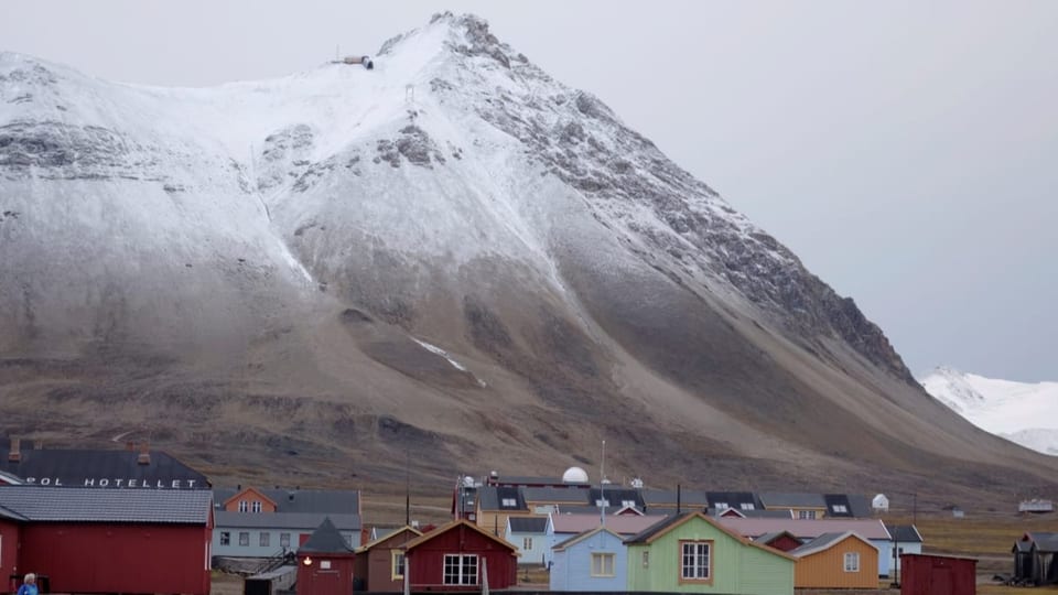 Forschungsstation auf dem arktischen Archipel Spitzbergen