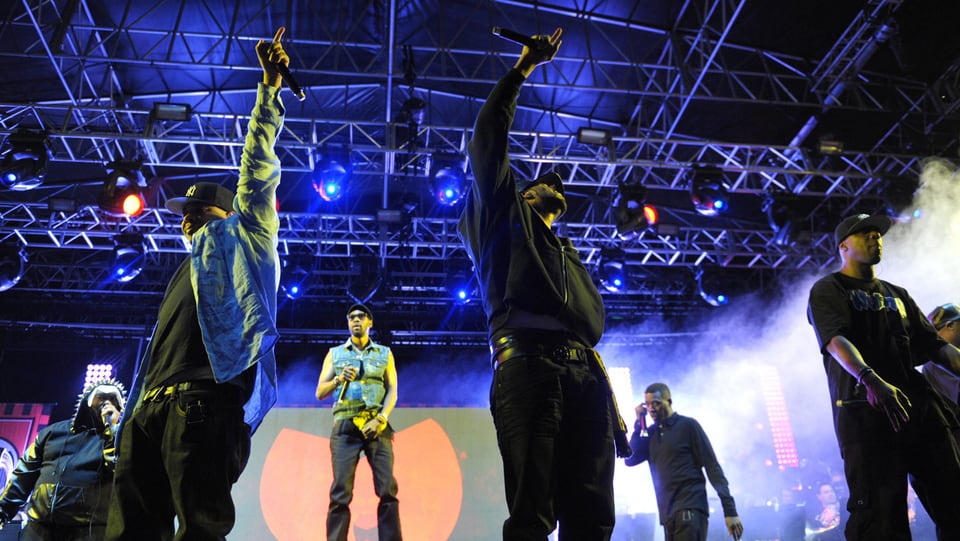 Sieben Mitglieder des Wu-Tang Clans Coachella-Festival 2013.