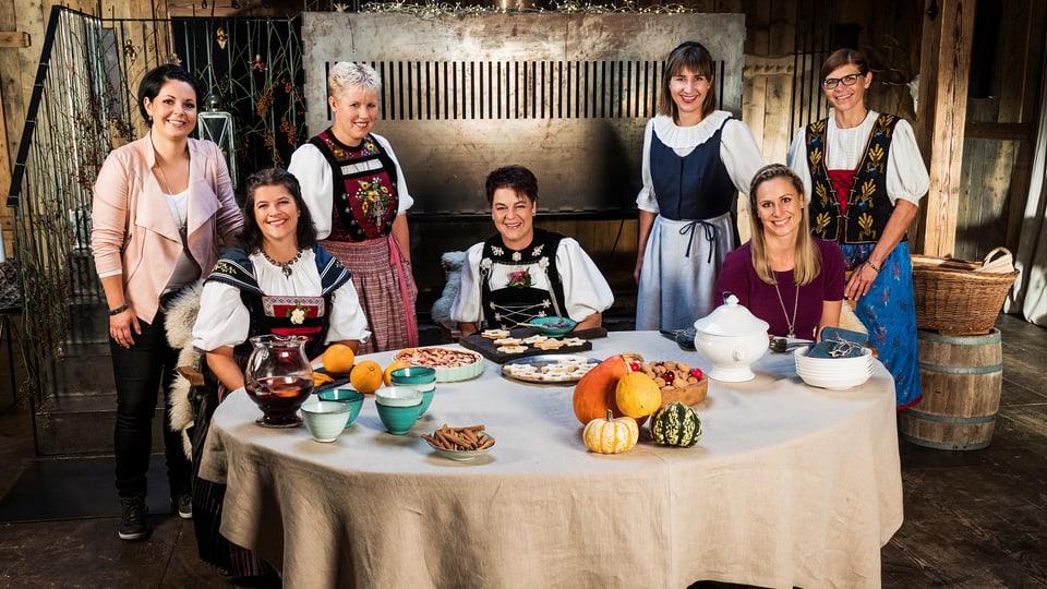 Die sieben Teilnehmerinnen der zwölften Staffel der «Landfrauenküche».