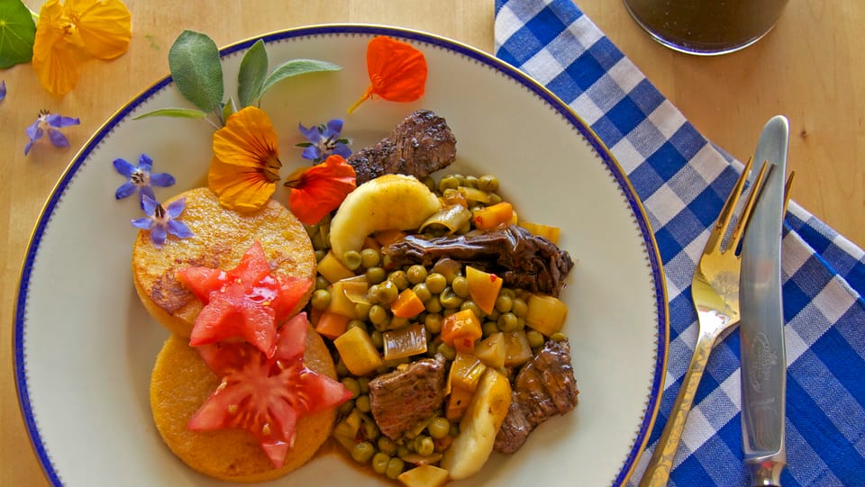 Rezepte 2013 - Schnitz und Drunder «Schwellhof» auf Polentabirne - SRF