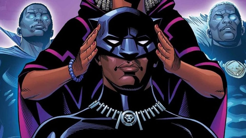 Black Panther, der erste schwarze Superheld, in einem Comic aus dem Jahr 2018.