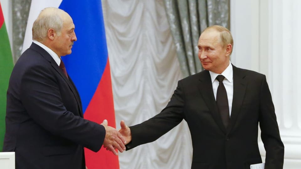 Wladimir Putin mit dem belarussischen Machthaber Alexander Lukaschenko.