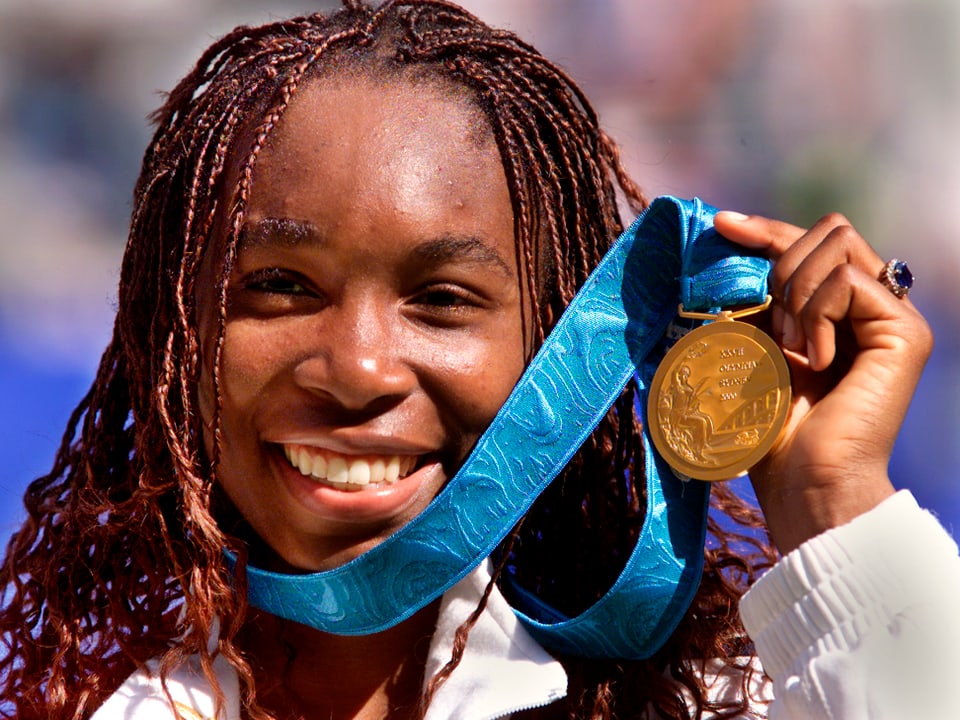 Venus Williams mit der Goldmedaille