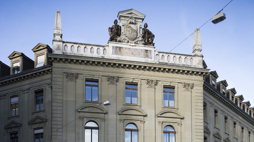 Ein Bild des Amthauses Bern, wo sich der Sitz des Regionalgerichts Bern-Mittelland befindet.