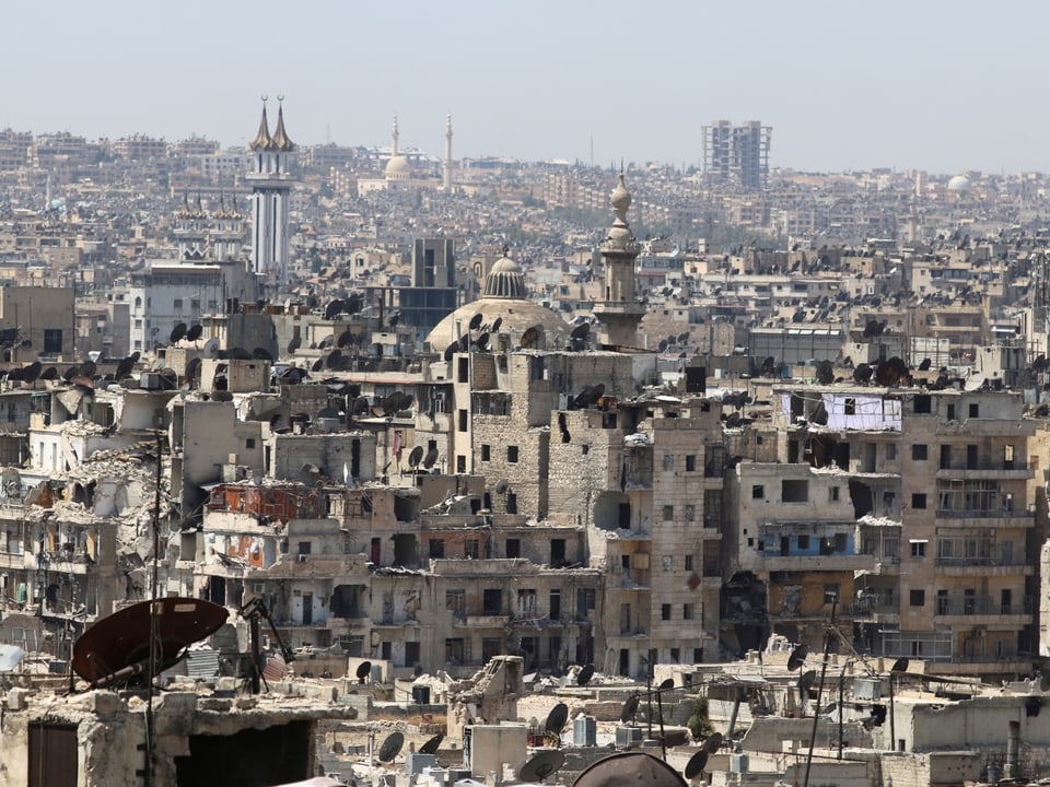 Blick auf die Stadt Aleppo