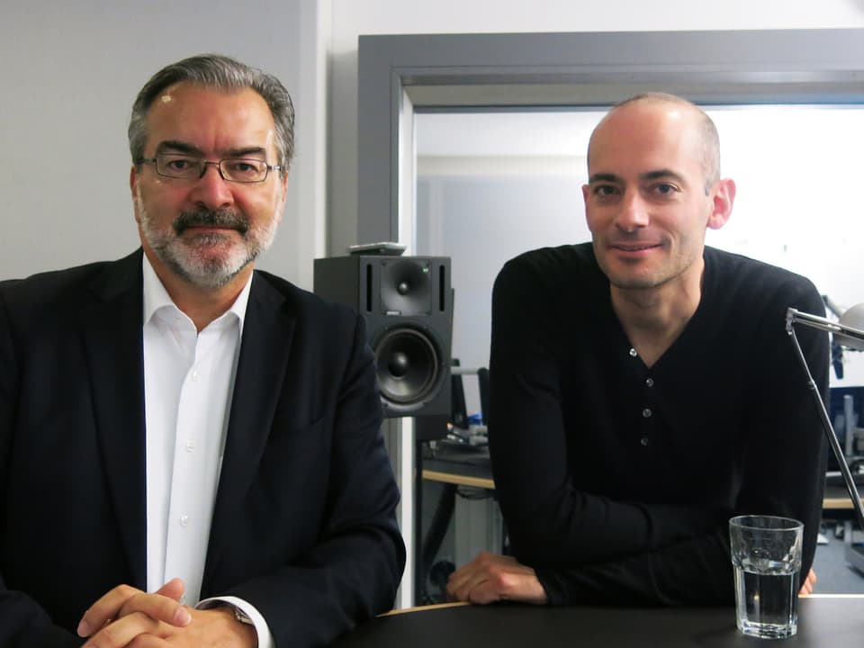Alexander Gonzalez, der Präsident des Wirtschaftsverbands der Stadt Luzern (links) und SP-Politiker Nico van der Heiden.