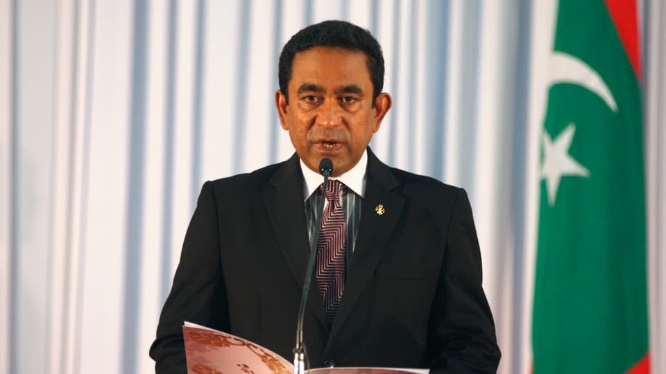 Bild des Präsidenten der Malediven, Abdullah Yameen.