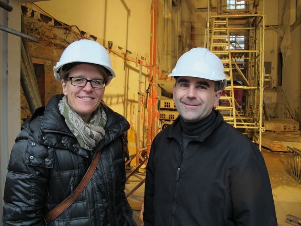 Andrea Lenggenhager, Chefin des Solothurner Stadtbauamts, und Projektleiter Lukas Reichmuth.