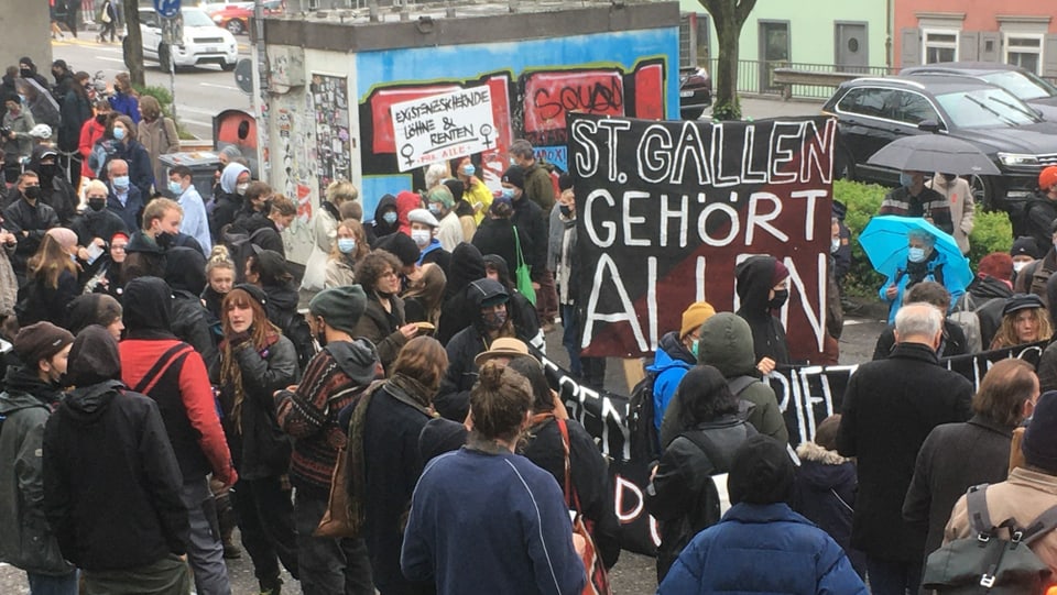 1. Mai-Demonstrationen in St. Gallen.