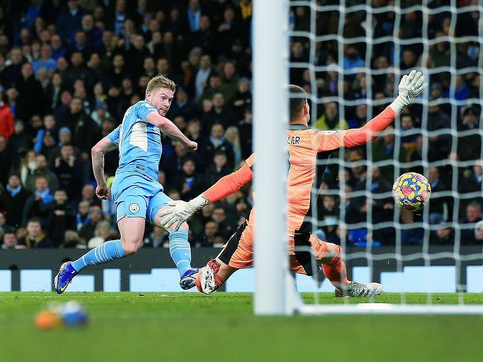 Brillierte mit einem Doppelpack ManCitys Kevin De Bruyne.