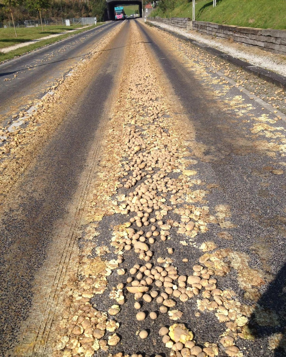 Kartoffeln auf der Strasse