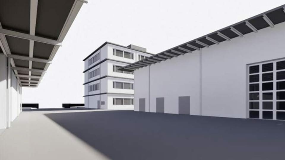 Visualisierug des geplanten Werkhofs in Schaffhausen.
