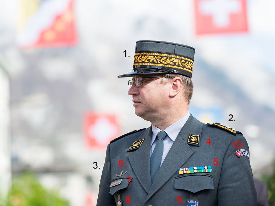 Aldo C. Schellenberg in seiner Ausgangsuniform.