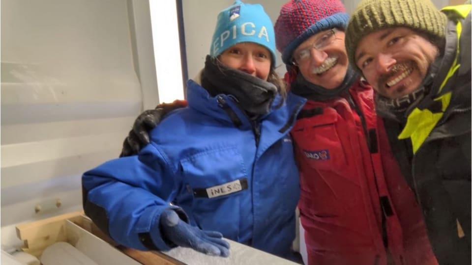 Vom Bürogummi zum Praktiker: Fortunat Joos lernt Eisbohren