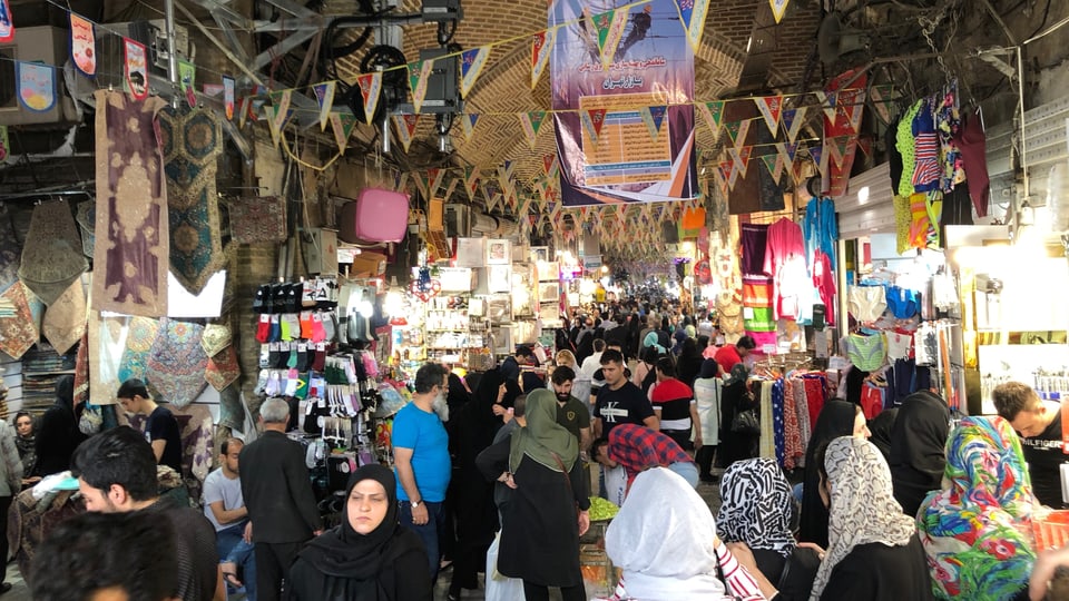 Ein Bazar im Iran.