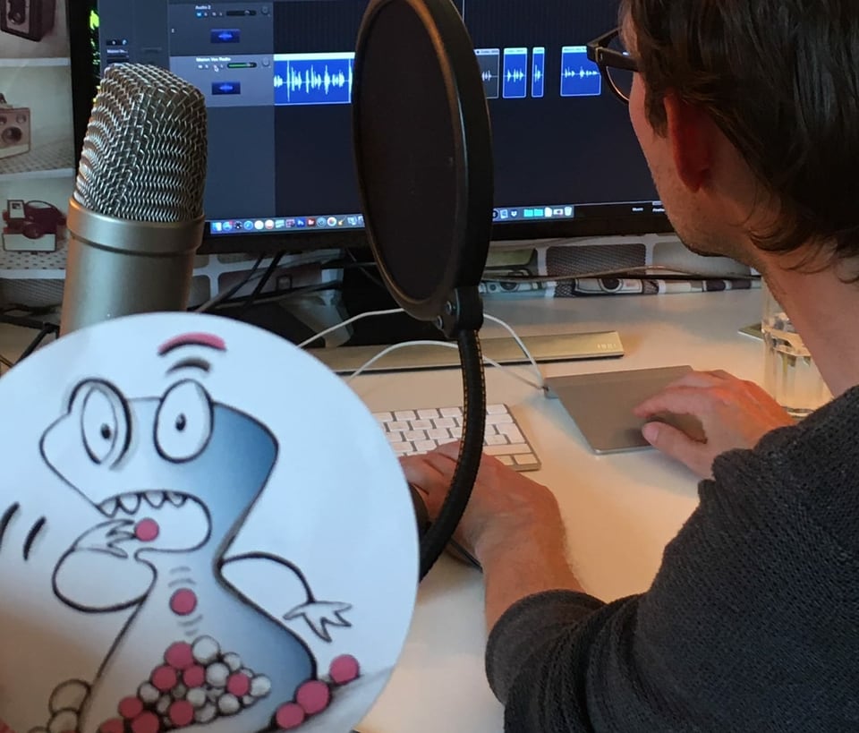 Eine Person im Studio