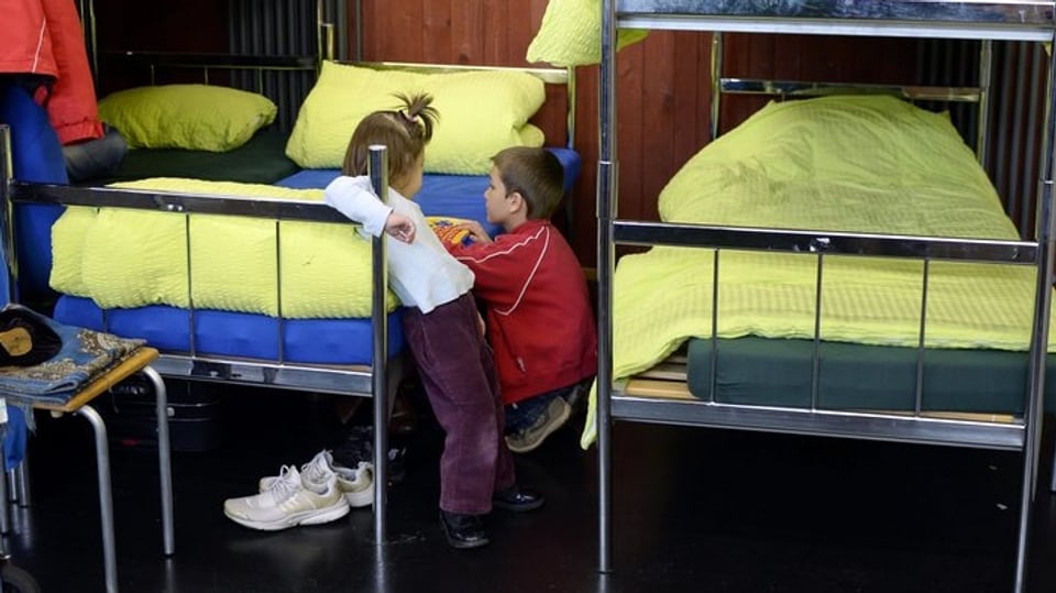 Kinder in einer Asylunterkunft
