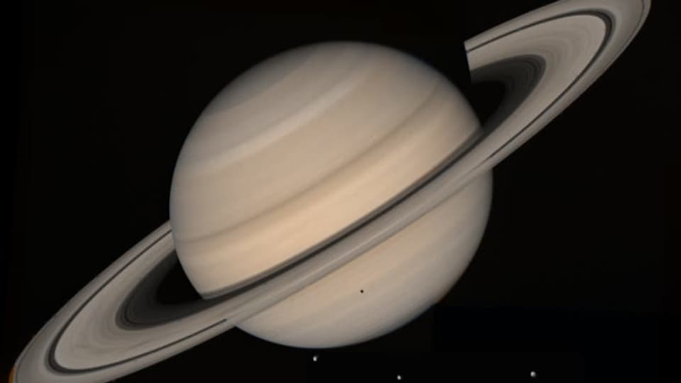 Saturn mit seinen Ringen.