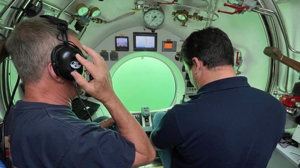 Innenansicht des U-Boot-Cockpits