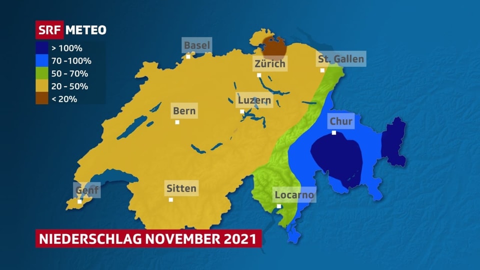 Niederschlag bis zum 17. November 2021