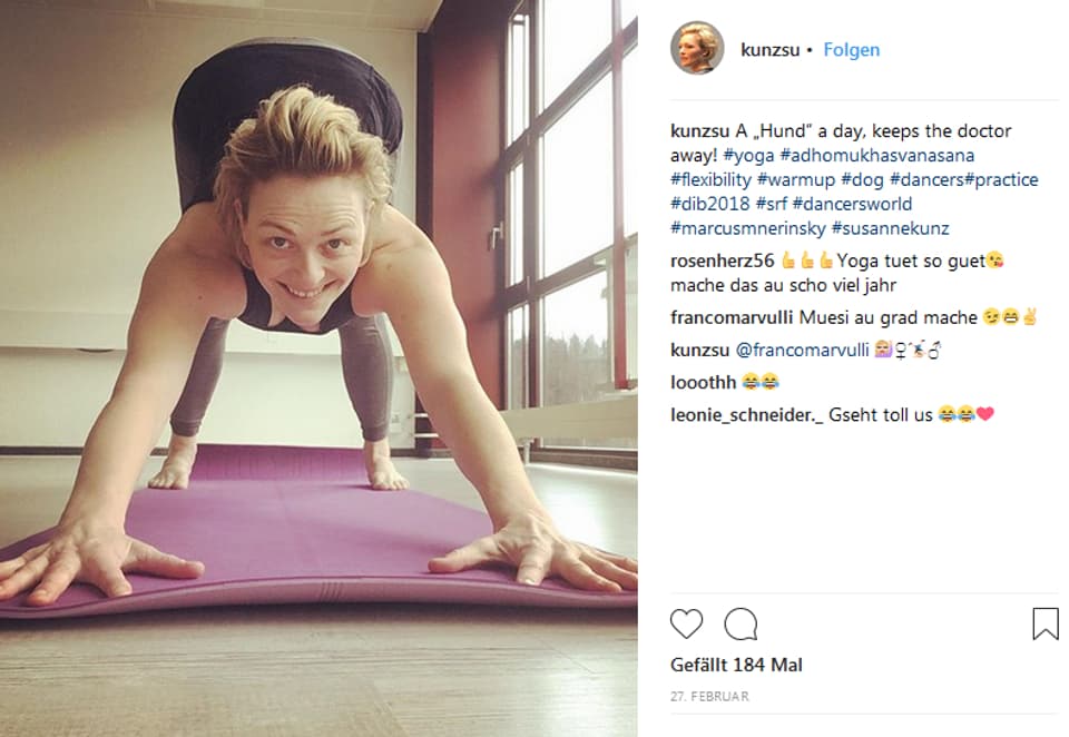 Susanne in Yoga-Position