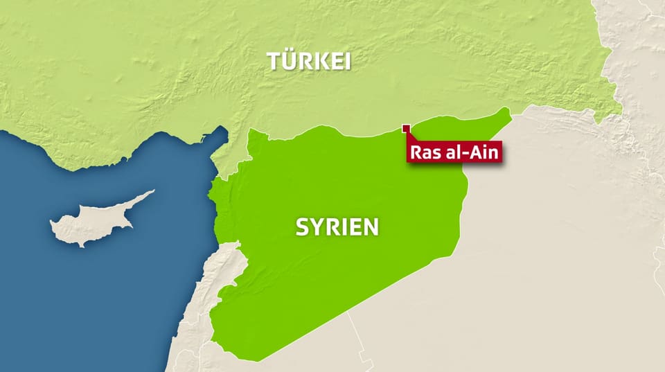 Karte von Grenze Syrien-Türkei.