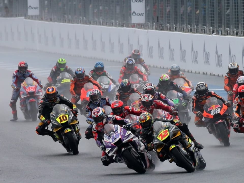 Nass, nasser, Buriram Verregnetes MotoGP-Rennen.